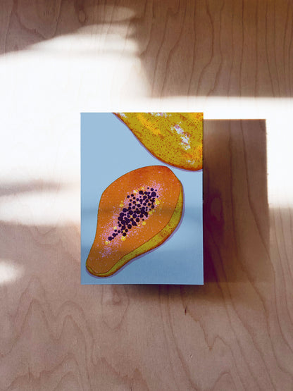 Papaya Postkarte DIN A6