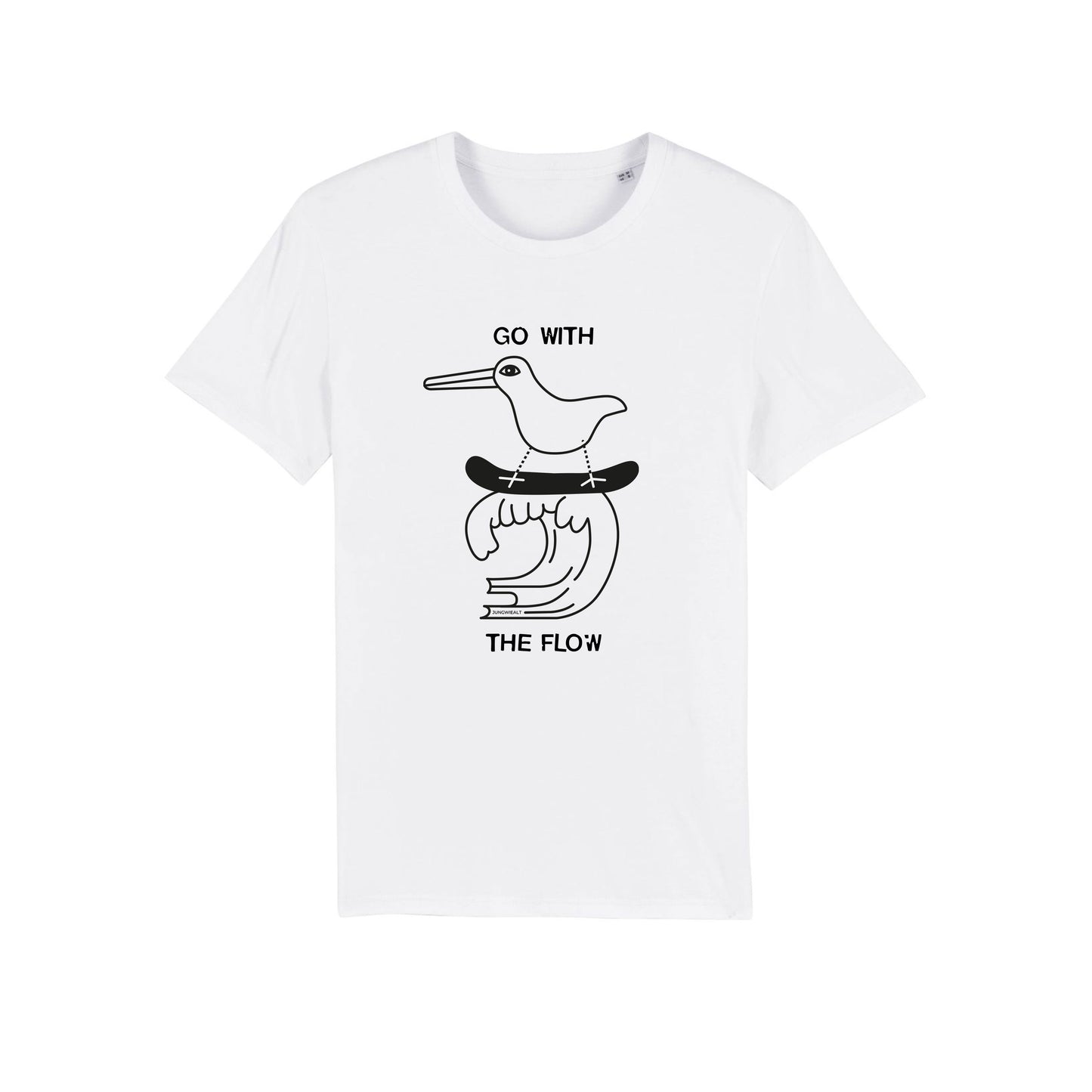 Regular T-Shirt Go With The Flow Weiß