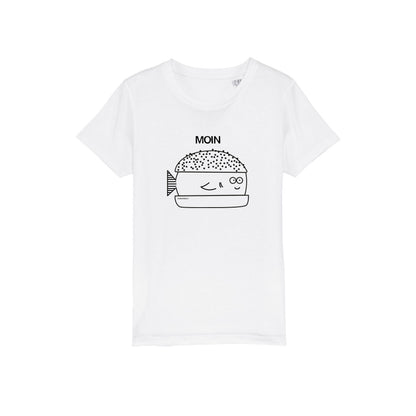 Kids T-Shirt Fischbrötchen Weiß