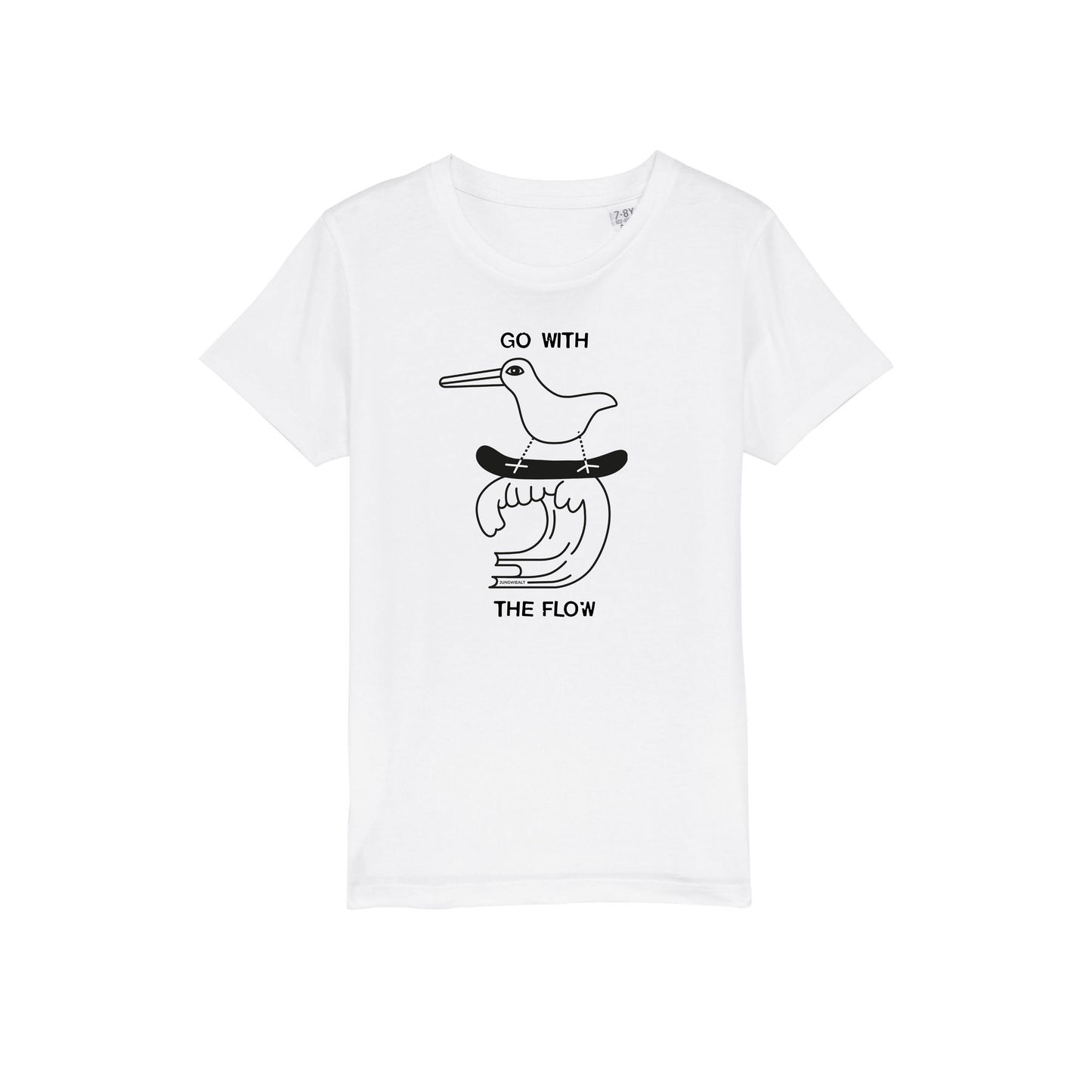 Kids T-Shirt Go With The Flow Weiß