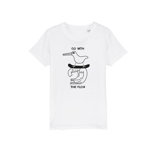 Kids T-Shirt Go With The Flow Weiß