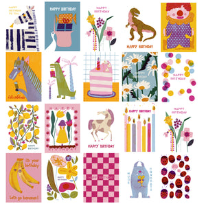 Birthday Postcard Set (20 Cards) DIN A6