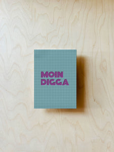 Moin Digga Type Postcard DIN A6