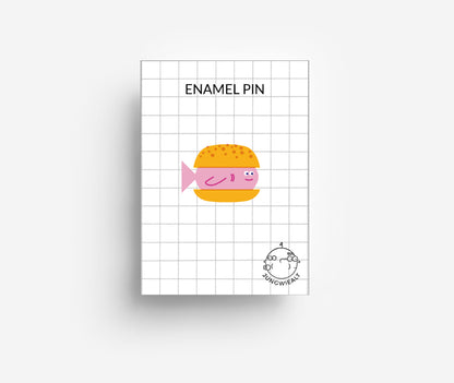 Fischbrötchen Emaille Pin