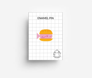 Fish Bun Enamel Pin