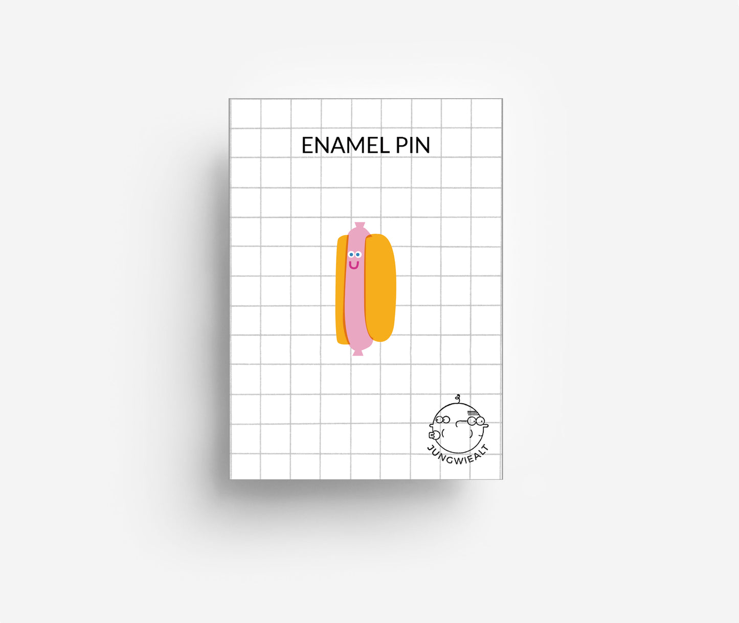 Hot Dog Emaille Pin