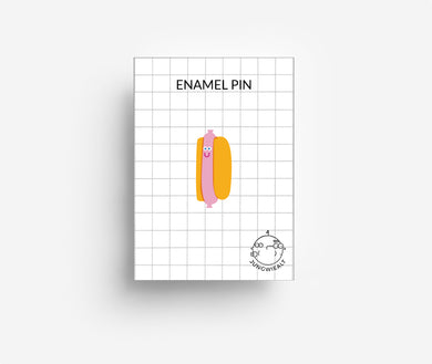 Hot Dog Enamel Pin