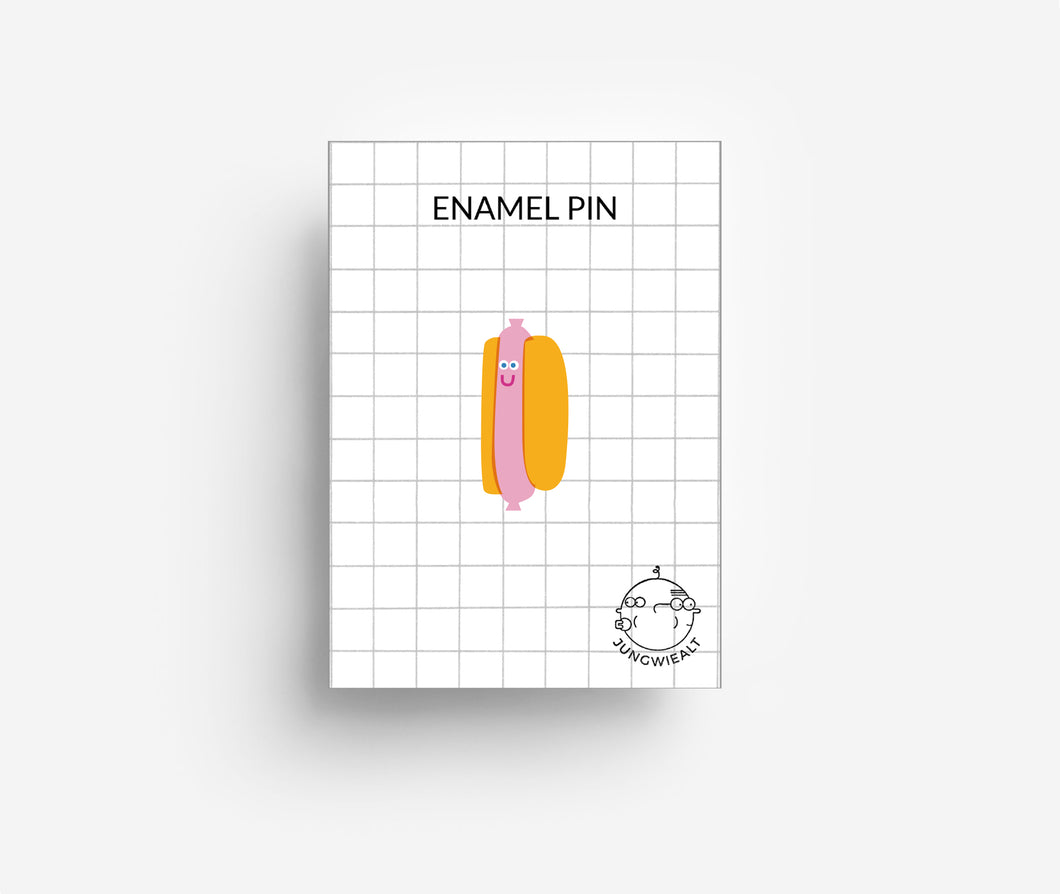 Hot Dog Enamel Pin