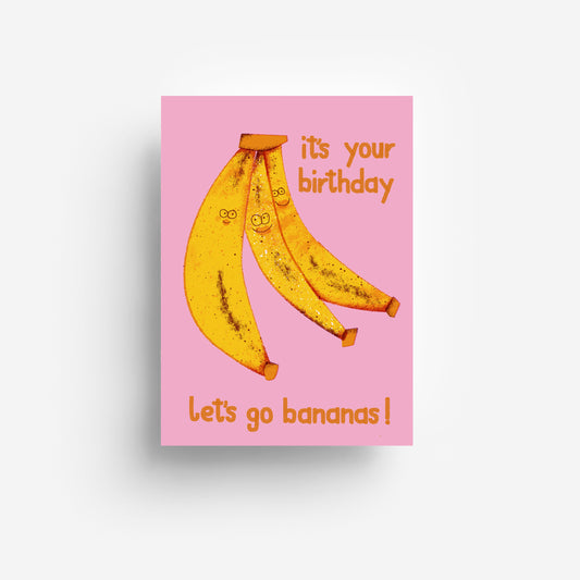 Bananen Geburtstag Postkarte DIN A6