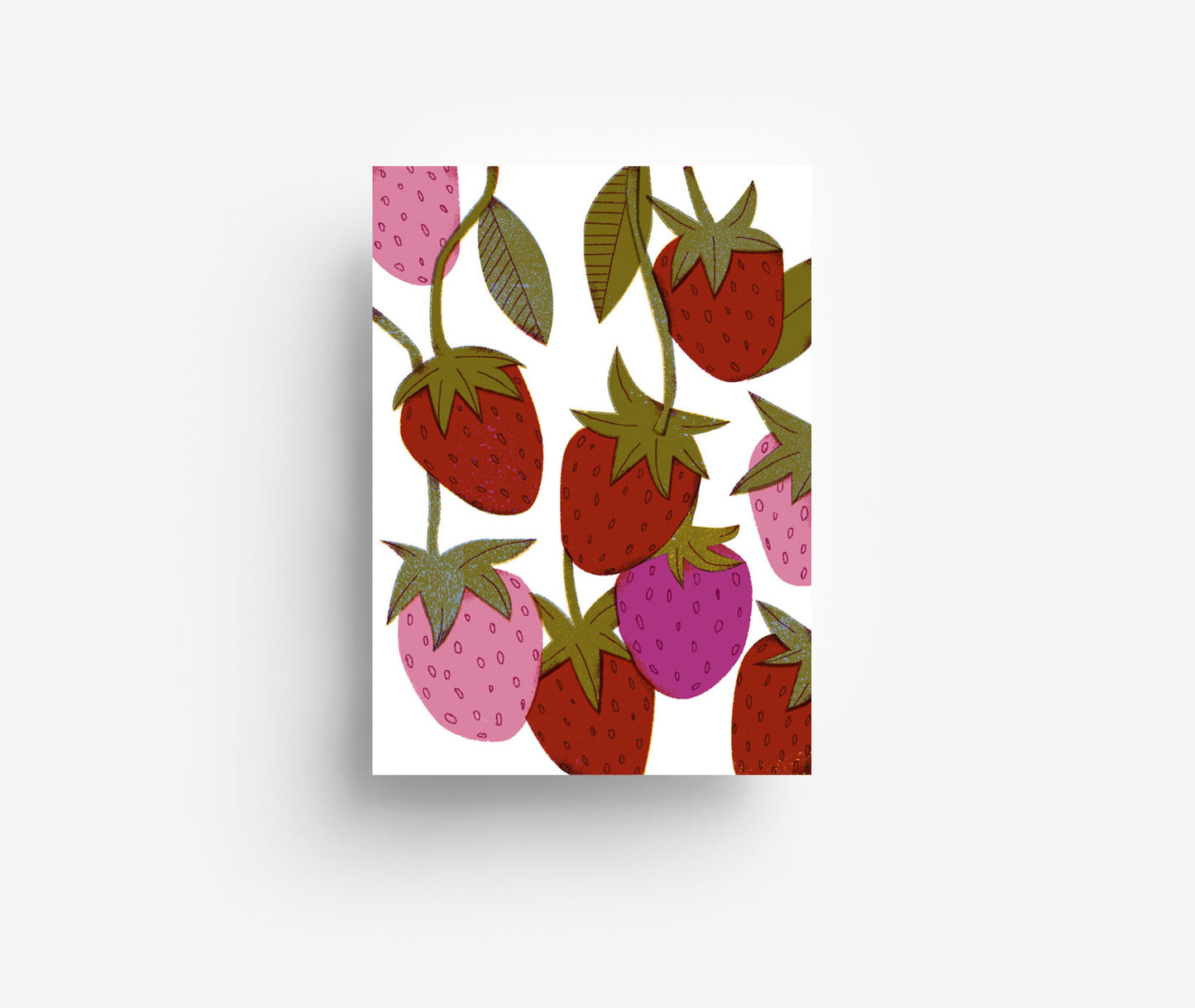 Strawberries Postkarte DIN A6