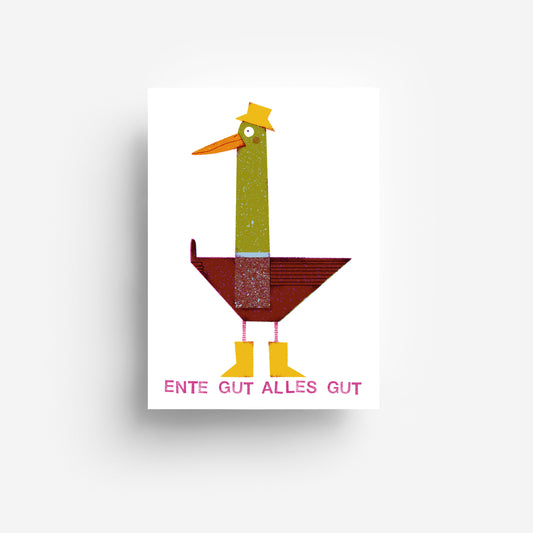 Ente Gut Alles Gut Postkarte DIN A6