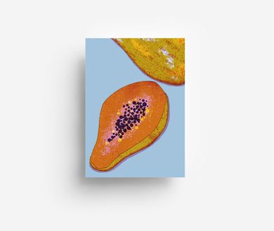 Papaya Postkarte DIN A6