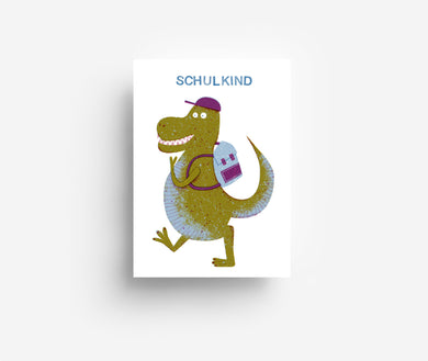 Dino Schulkind Postkarte DIN A6 