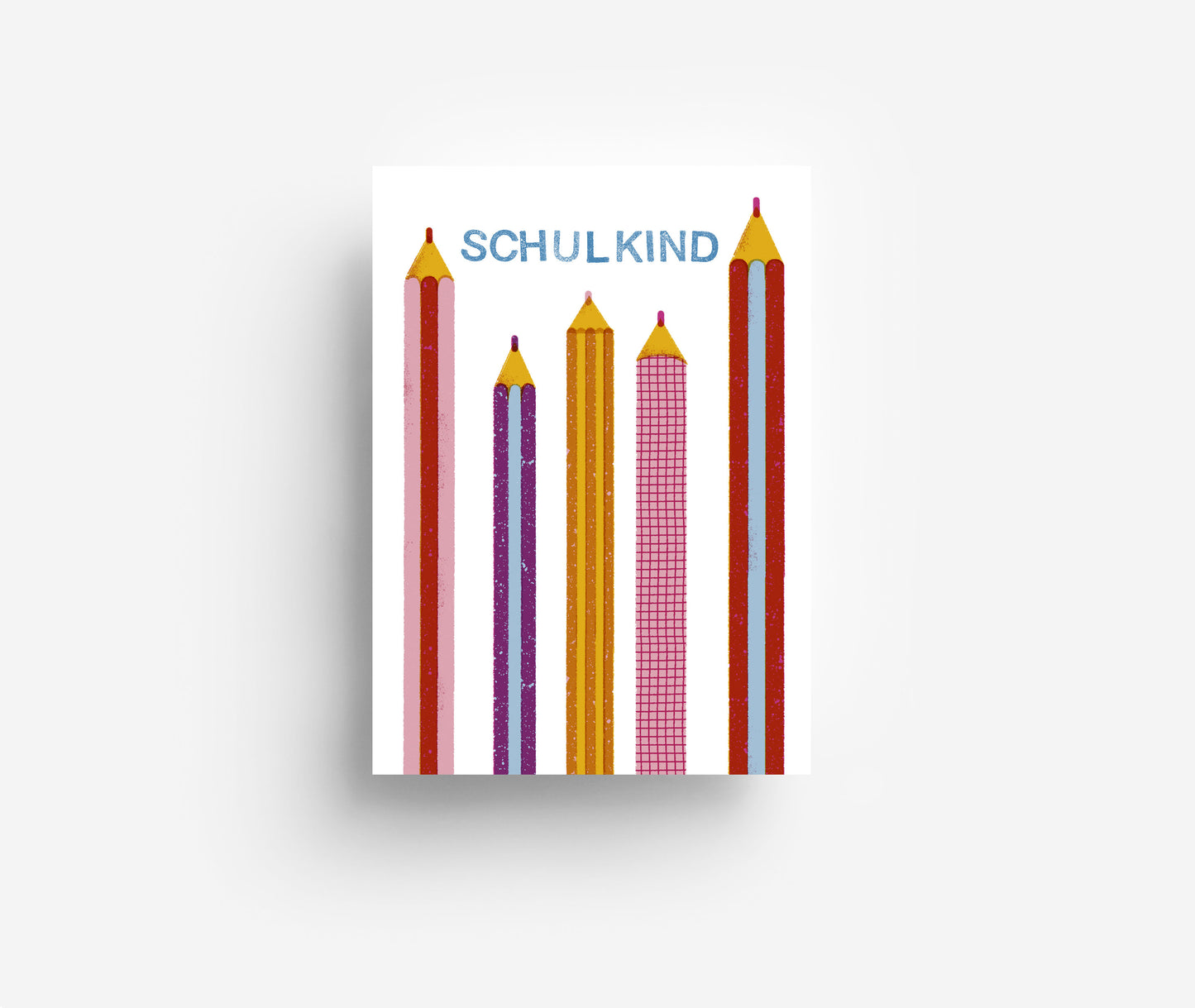 School Pencils Postkarte DIN A6