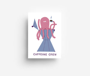 Caffeine Crew Postkarte DIN A6