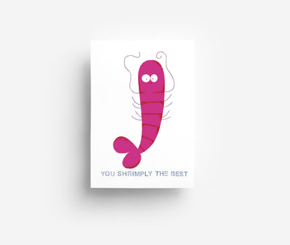 Shrimply The Best Postkarte DIN A6