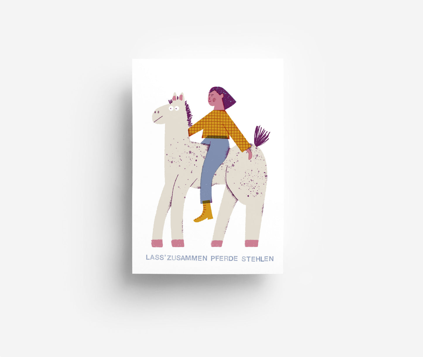 Pferde Stehlen Postkarte DIN A6
