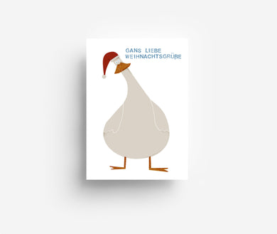 Weihnachtsgans Postkarte DIN A6