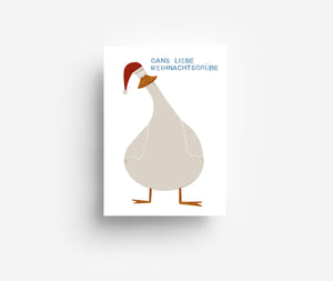 Weihnachtsgans Postkarte DIN A6