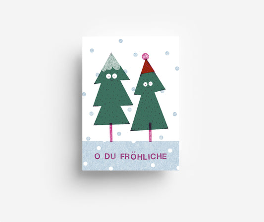 O Du Fröhliche Postkarte DIN A6