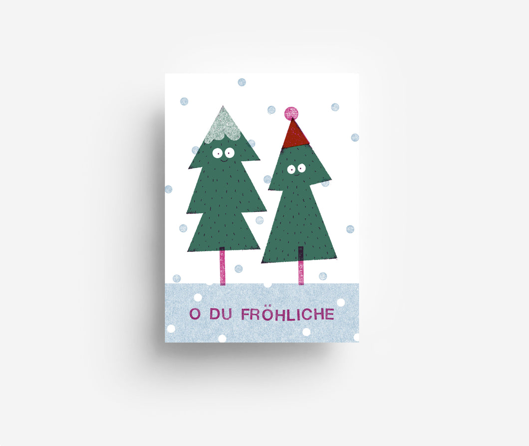 O Du Fröhliche Postkarte DIN A6