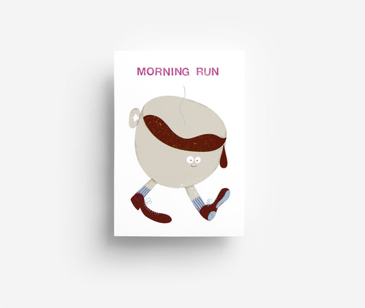 Morning Run Postkarte DIN A6