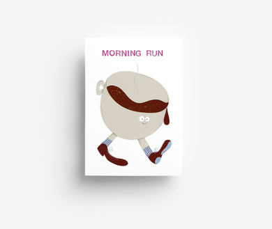 Morning Run Postkarte DIN A6