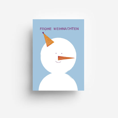 Schneemann Postkarte DIN A6