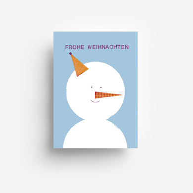 Schneemann Postkarte DIN A6