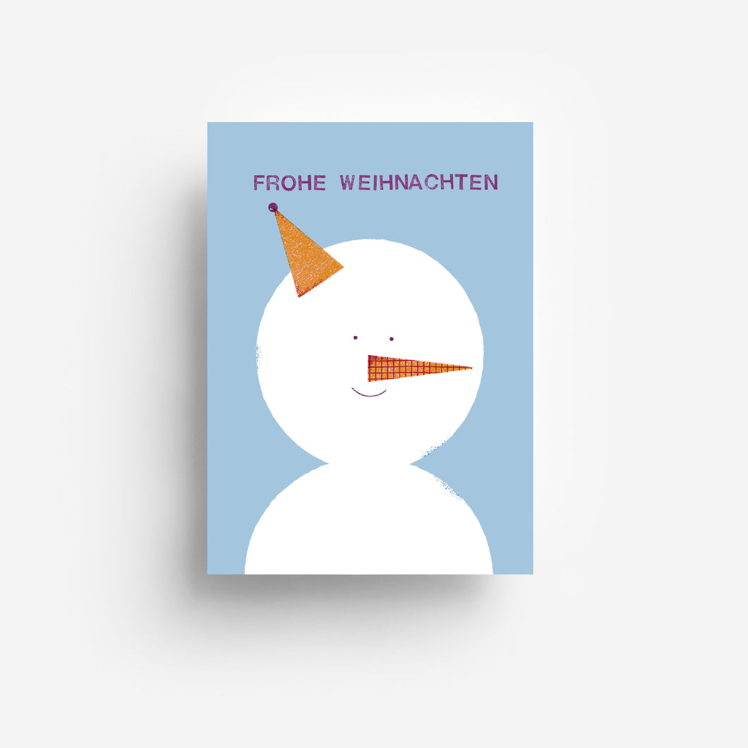 Schneemann Postkarte DIN A6
