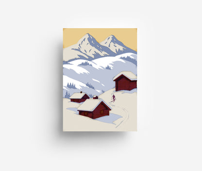 Berghütten Postkarte DIN A6