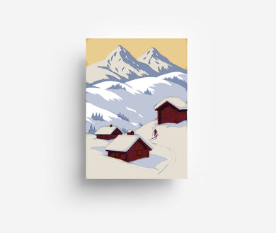 Berghütten Postkarte DIN A6