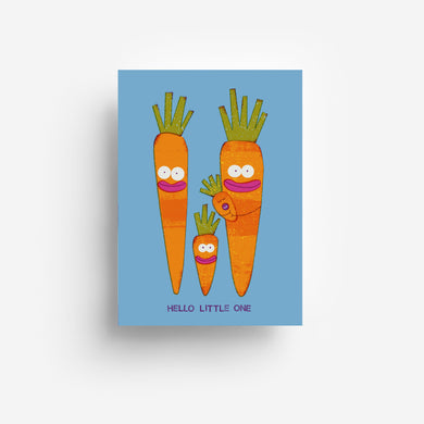 Baby Karotte Postkarte DIN A6