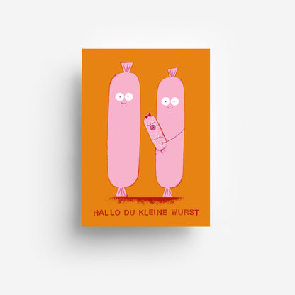Baby Wurst Postkarte DIN A6