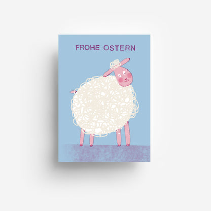 Osterlamm Postkarte DIN A6