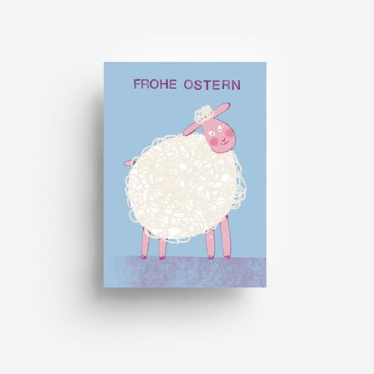 Osterlamm Postkarte DIN A6