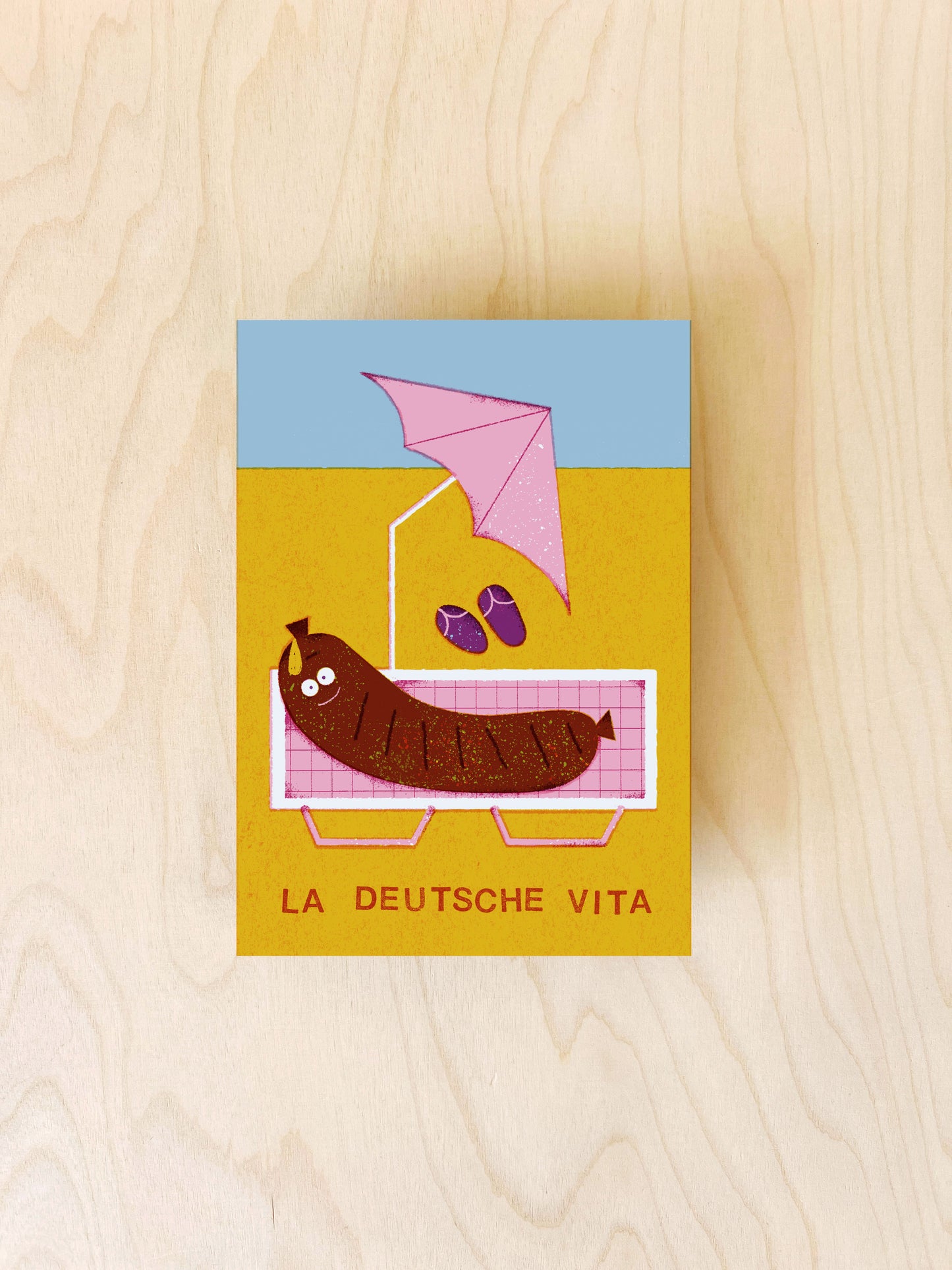 Deutsche Vita Wurst Postkarte DIN A6