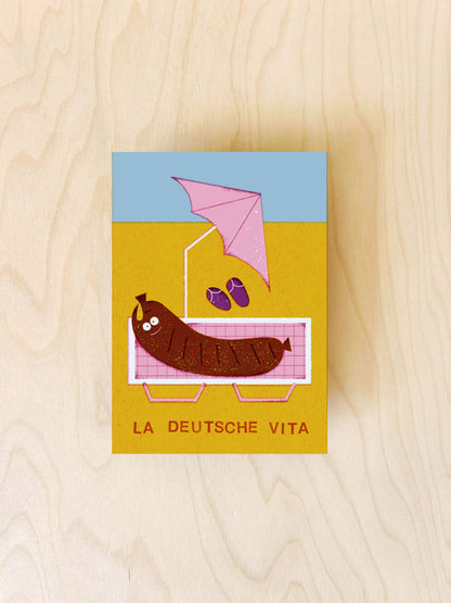Deutsche Vita Wurst Postkarte DIN A6