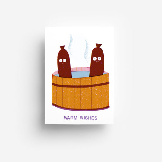 Warm Wishes Postkarte DIN A6
