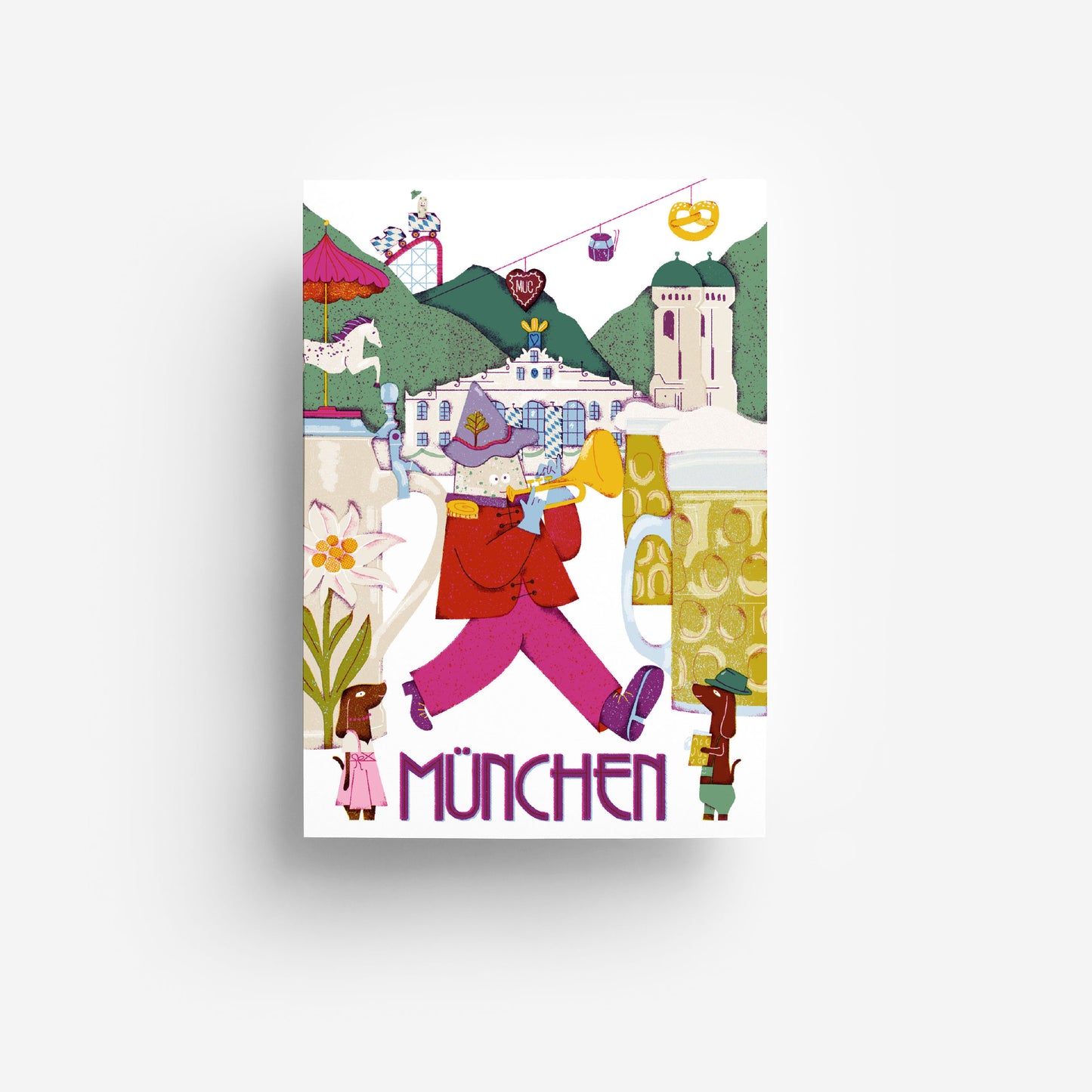 München Postkarte DIN A6
