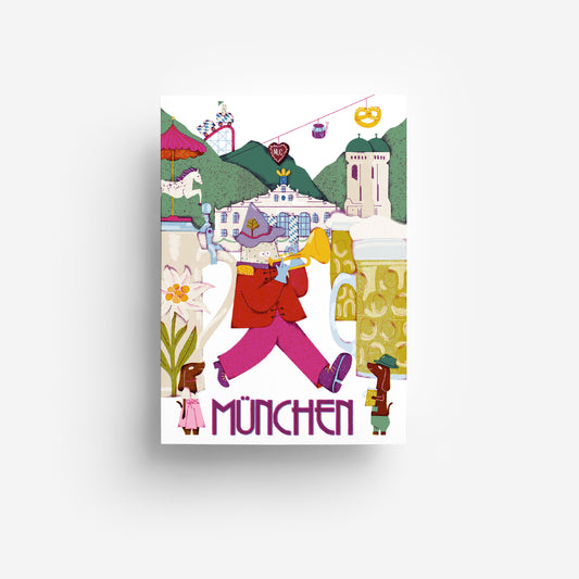 München Postkarte DIN A6