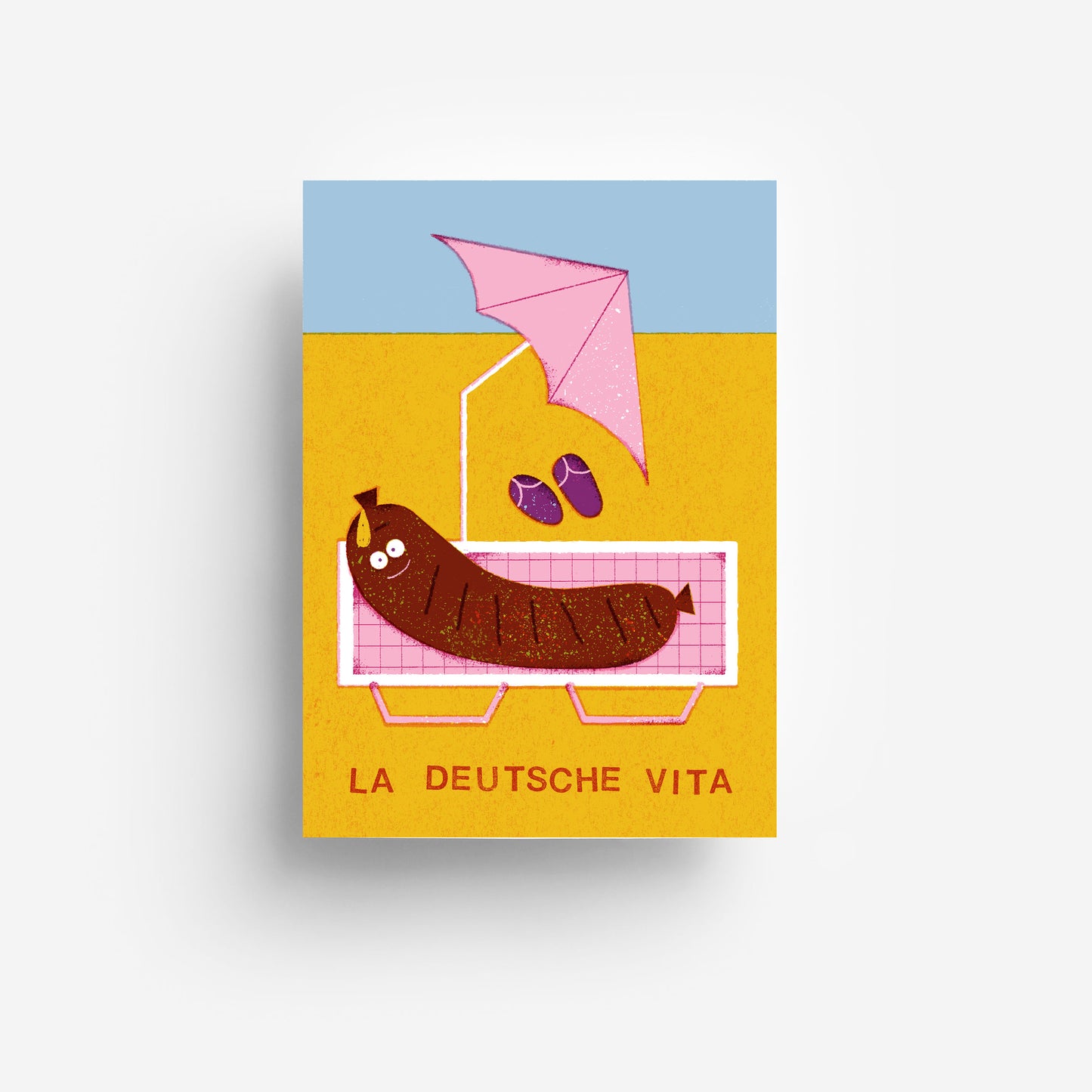 Deutsche Vita Wurst Postkarte DIN A6