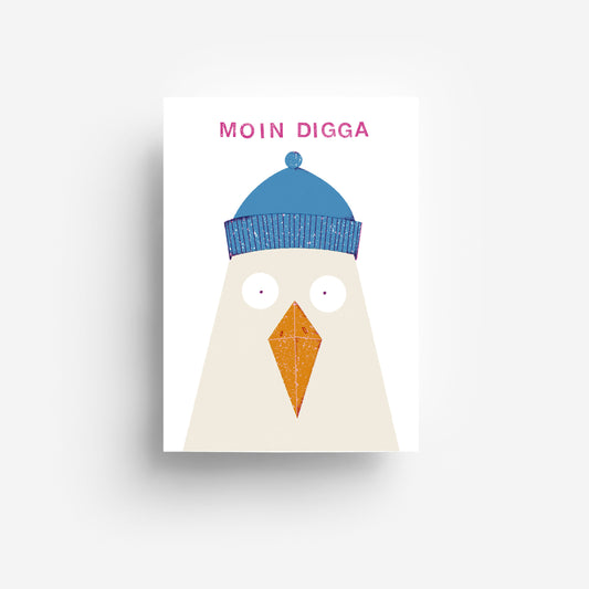 Digga Möwe Postkarte DIN A6