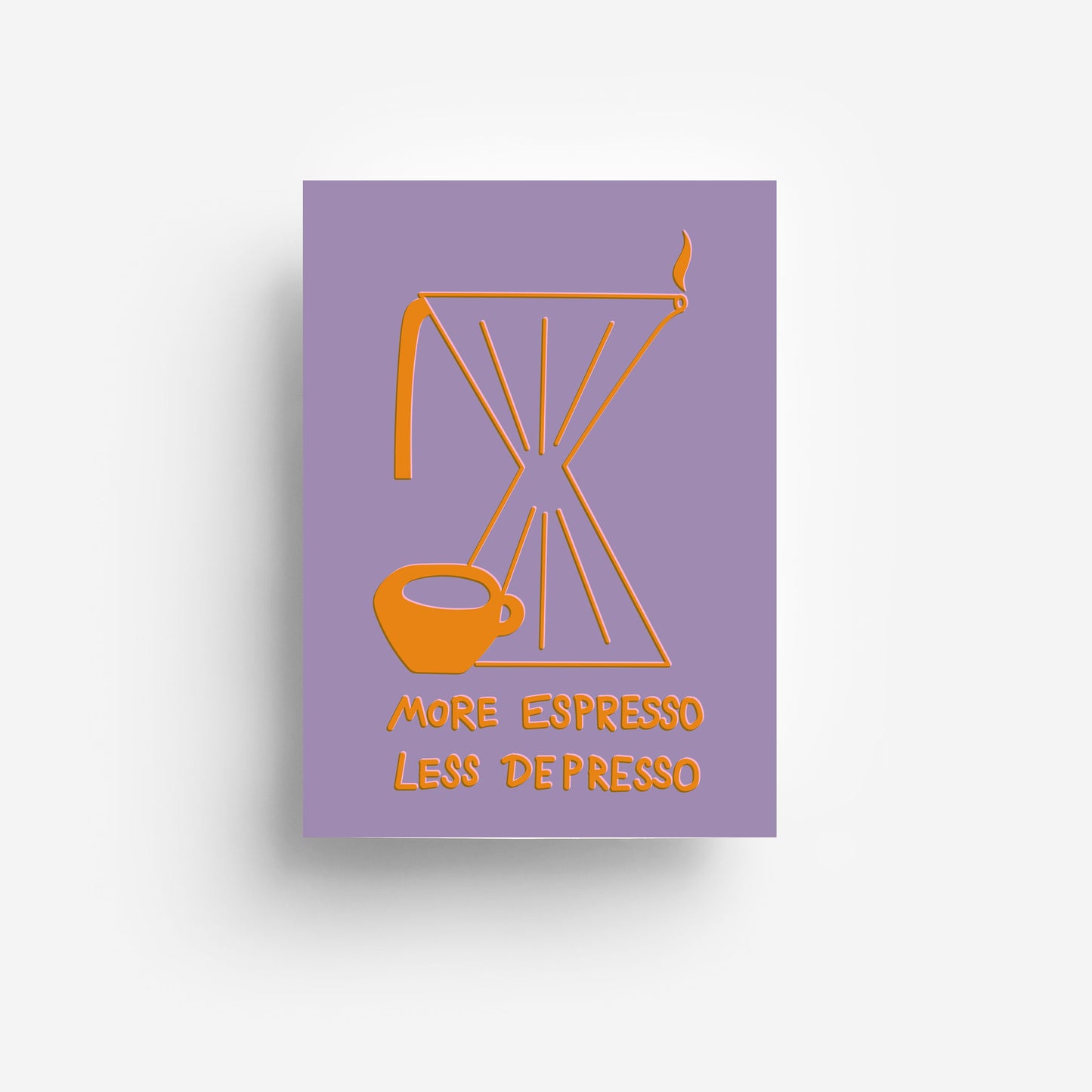 Espresso Violett Postkarte DIN A6