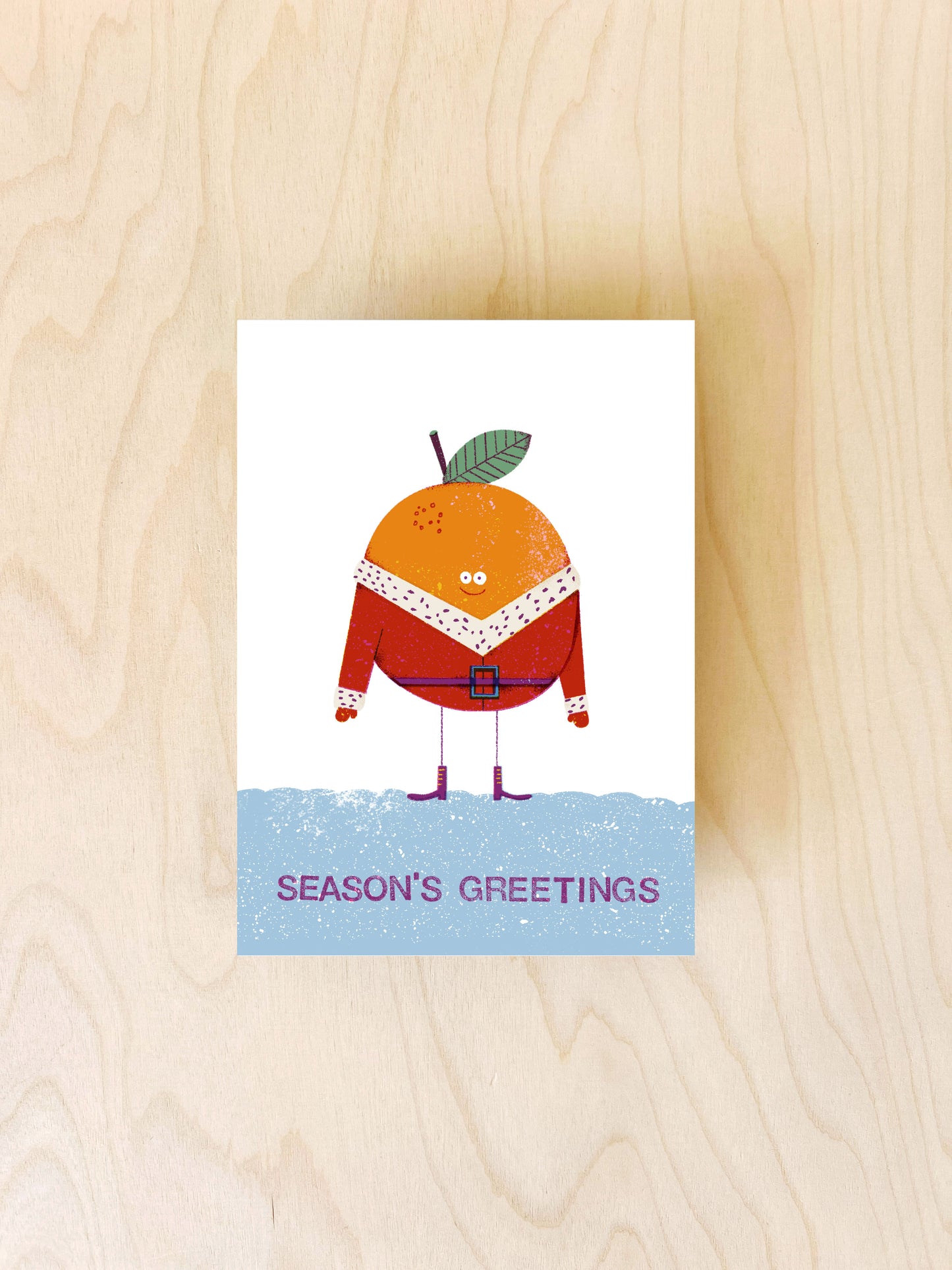 Christmas Orange Postkarte DIN A6