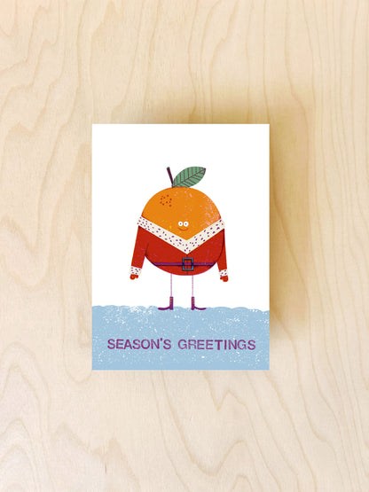 Christmas Orange Postkarte DIN A6