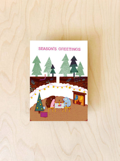 Underground Christmas Party Postkarte DIN A6