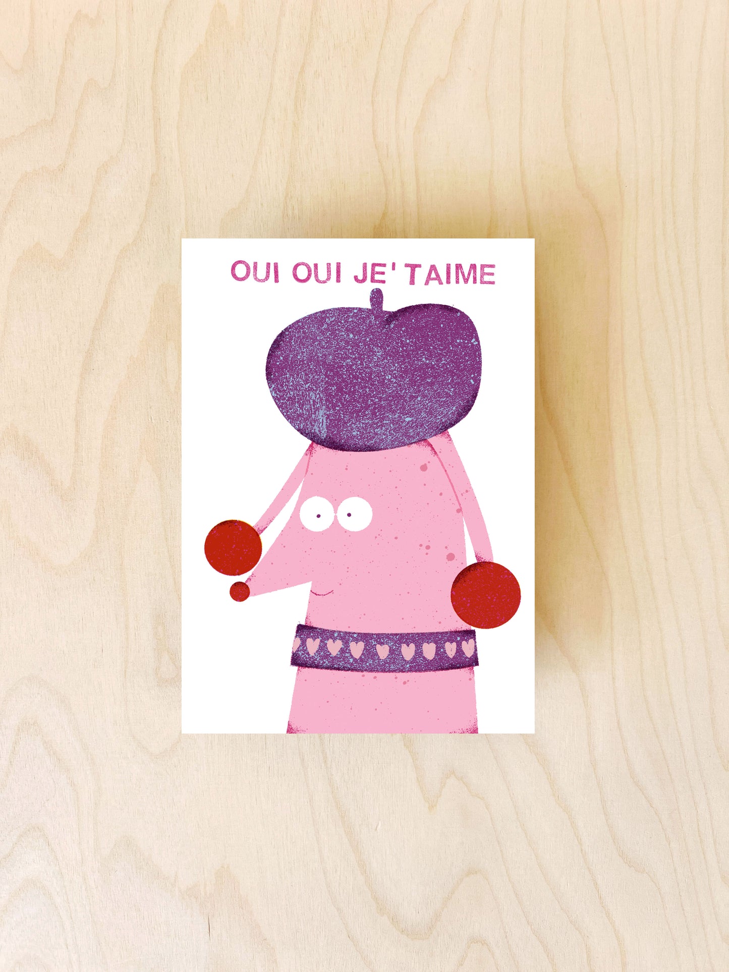 Oui Pudel Postkarte DIN A6