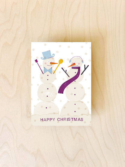 Snow Couple Postkarte DIN A6