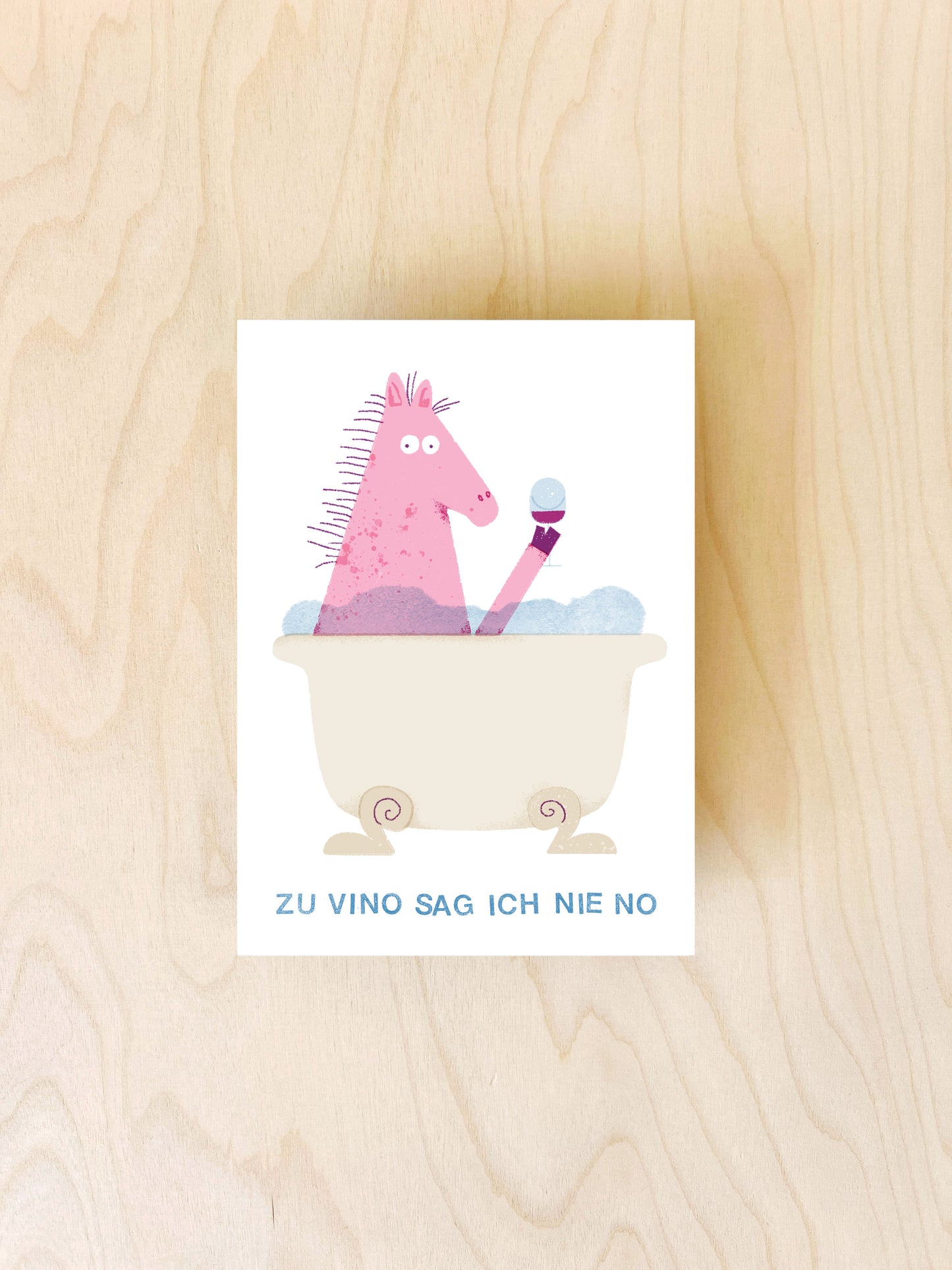 Vino Pferd Postkarte DIN A6